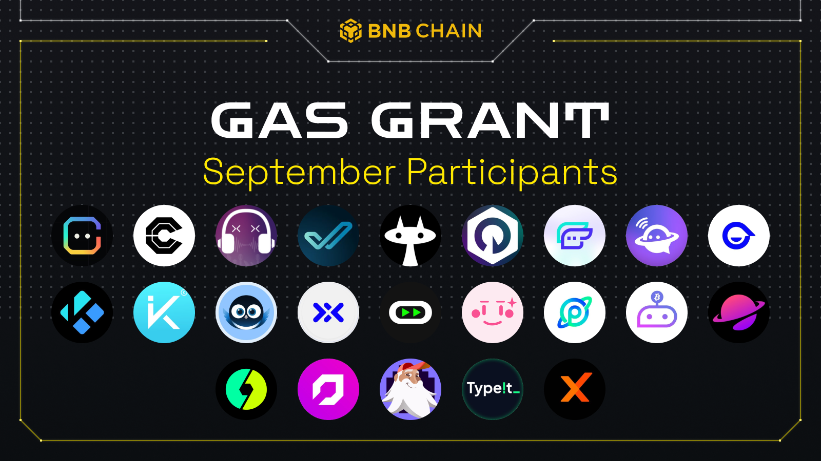 Gas Grant Participants Announcement - September