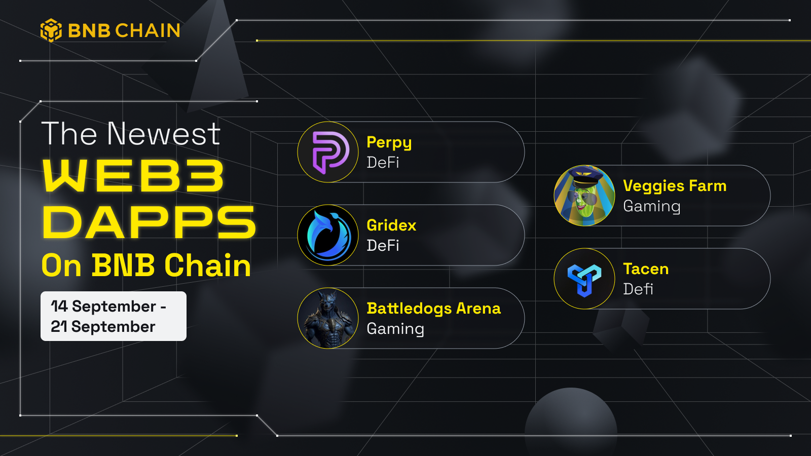 Newest Projects on BNB Chain (September 15th - 21st)